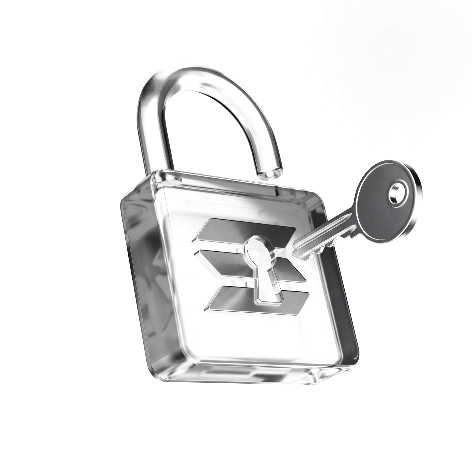 Non-custodial Solana padlock with key